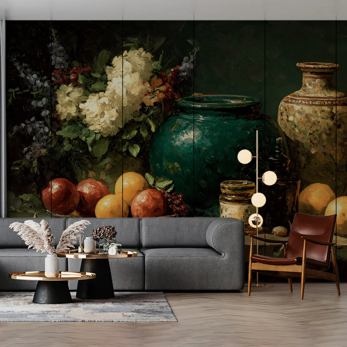 Still Life Oil Painting Mural Wallpaper — Classic Art Aesthetic Mural Wallpaper - pure wallpaper artwork