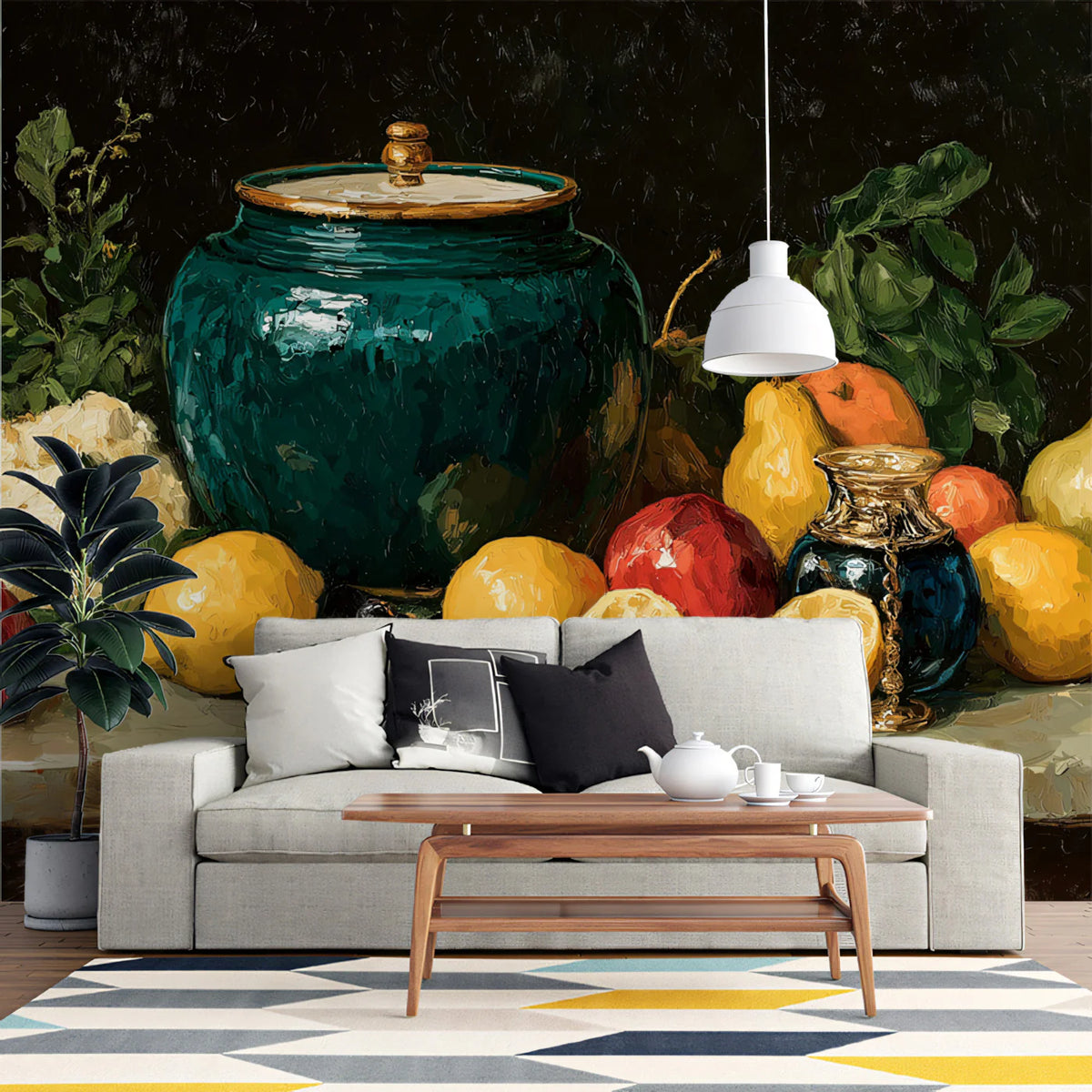 Still Life Oil Painting Mural Wallpaper — Classic Art Motif Mural Wallpaper - pure wallpaper artwork