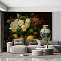 Still Life Oil Painting Mural Wallpaper — Classic Floral Art Mural Wallpaper - pure wallpaper artwork