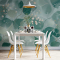 Ethereal Botanical Foliage Mural Wallpaper — Soft Watercolor Design Mural Wallpaper - pure wallpaper artwork