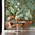 Art Nouveau Fruit and Foliage Mural Wallpaper — Botanical Art Mural Wallpaper - pure wallpaper artwork
