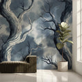 Twisted Winter Forest Mural Wallpaper — Moody Sketch Art Mural Wallpaper - pure wallpaper artwork