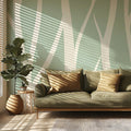 Abstract Twig Mural Wallpaper — Minimalist Nature Pattern Mural Wallpaper - pure wallpaper artwork