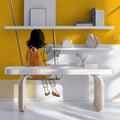 Girl on a Swing Abstract Mural Wallpaper — Bright Modern Art Mural Wallpaper - pure wallpaper artwork
