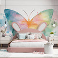 Rainbow Watercolor Butterfly Mural Wallpaper — Artistic Expression Mural Wallpaper - pure wallpaper artwork