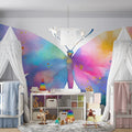 Watercolor Butterfly Mural Wallpaper — Modern Artistic Motif Mural Wallpaper - pure wallpaper artwork