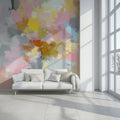 Abstract Impressionist Brushstroke Mural Wallpaper — Multicolored Mural Wallpaper - pure wallpaper artwork