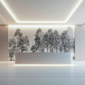 Sketch Forest Mural Wallpaper — Monochrome Woodland Landscape Mural Wallpaper - pure wallpaper artwork