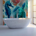 Underwater Sea Life Mural Wallpaper — Whimsical Ocean Scene Mural Wallpaper - pure wallpaper artwork