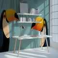 Tropical Toucan Mural Wallpaper —Modern Whimsical Bird Design Mural Wallpaper - pure wallpaper artwork