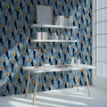 Tropical Toucan Garden Mural Wallpaper —Playful Blue Bird Pattern Mural Wallpaper - pure wallpaper artwork