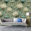 Vintage Floral Mural Wallpaper — Botanical Garden Pattern Mural Wallpaper - pure wallpaper artwork