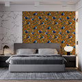 Vintage Blue Bird Mural Wallpaper — Traditional Floral Pattern Mural Wallpaper - pure wallpaper artwork