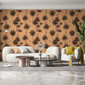 Vintage Palm Tree Mural Wallpaper — Soft Peach Tropical Print Mural Wallpaper - pure wallpaper artwork