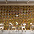 Vintage Blue Bird Mural Wallpaper —Traditional Botanical Pattern Mural Wallpaper - pure wallpaper artwork