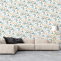 Dainty Watercolor Wildflower Mural Wallpaper — Soft Pastel Floral Mural Wallpaper - pure wallpaper artwork