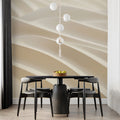 Abstract Sand Dune Mural Wallpaper — Sculptural Neutral Waves Mural Wallpaper - pure wallpaper artwork
