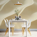 Minimalist Soft Wave Mural Wallpaper — Cream Abstract Flow Mural Wallpaper - pure wallpaper artwork