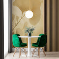 Ginkgo Biloba Gold Mural Wallpaper — Soft Ethereal Botanical Mural Wallpaper - pure wallpaper artwork