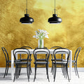 Brushed Gold Abstract Mural Wallpaper — Luminous Metallic Finish Mural Wallpaper - pure wallpaper artwork