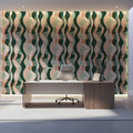Abstract Organic Wave Mural Wallpaper — Modern Fluid Pattern Mural Wallpaper - pure wallpaper artwork