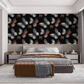 Monochrome Butterfly Mural Wallpaper — Dramatic Graphic Design Mural Wallpaper - pure wallpaper artwork