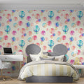 Floating Watercolor Bubbles Mural Wallpaper — Soft Pastel Art Mural Wallpaper - pure wallpaper artwork