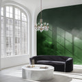 Ethereal Green Cloudscape Mural Wallpaper — Moody Abstract Art Mural Wallpaper - pure wallpaper artwork