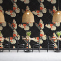 Monarch Butterfly Mural Wallpaper — Modern Graphic Motif Mural Wallpaper - pure wallpaper artwork