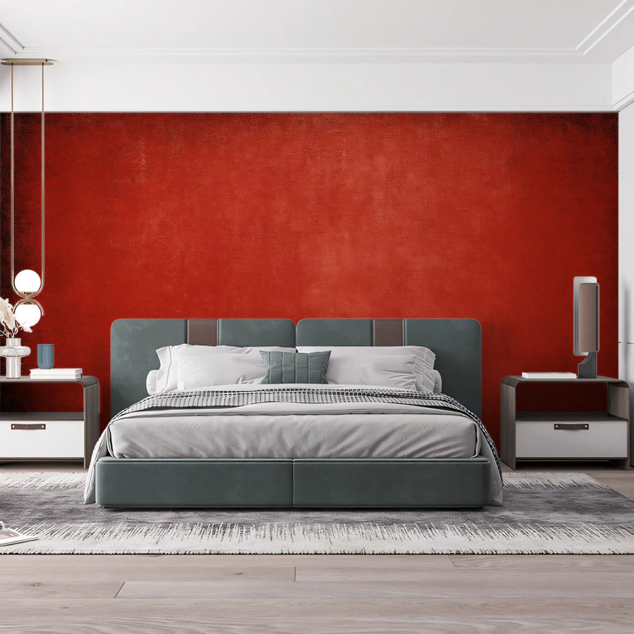 Crimson Canvas Mural Wallpaper — Vintage Distressed Art Decor Mural Wallpaper