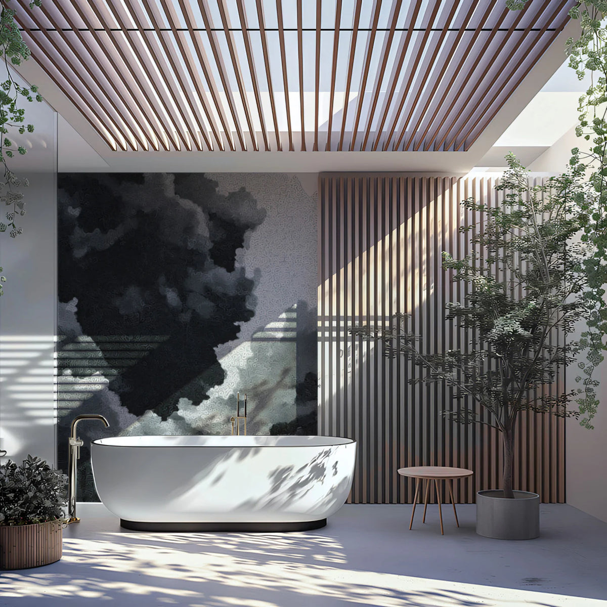 Abstract Gray Cloud Mural Wallpaper Textured Urban Grunge Mural Wallpaper - pure wallpaper artwork