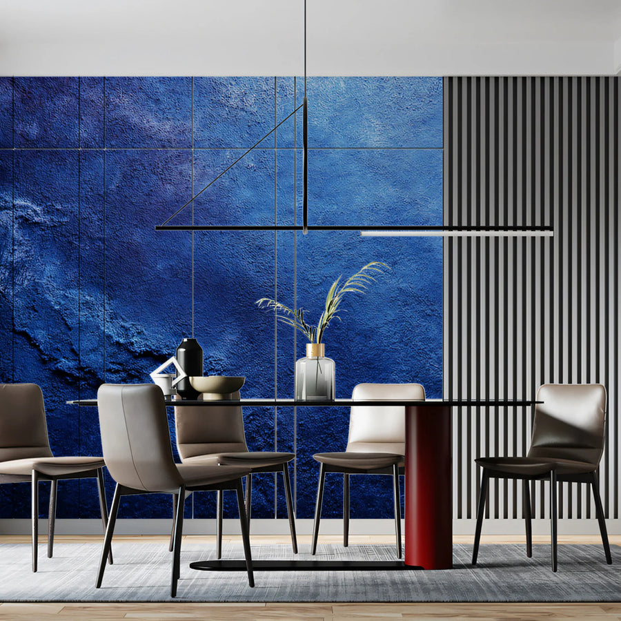 Midnight Nebula Textured Mural Wallpaper — Deep Indigo Wall Art Mural Wallpaper