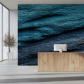 Stormy Ocean Abstract Mural Wallpaper — Textured Coastal Design Mural Wallpaper - pure wallpaper artwork