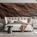 Abstract Fiber Mural Wallpaper — Organic Woven Brown and Grey Mural Wallpaper - pure wallpaper artwork
