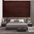 Deep Crimson Woven Texture Mural Wallpaper — Rich Fabric Effect Mural Wallpaper - pure wallpaper artwork