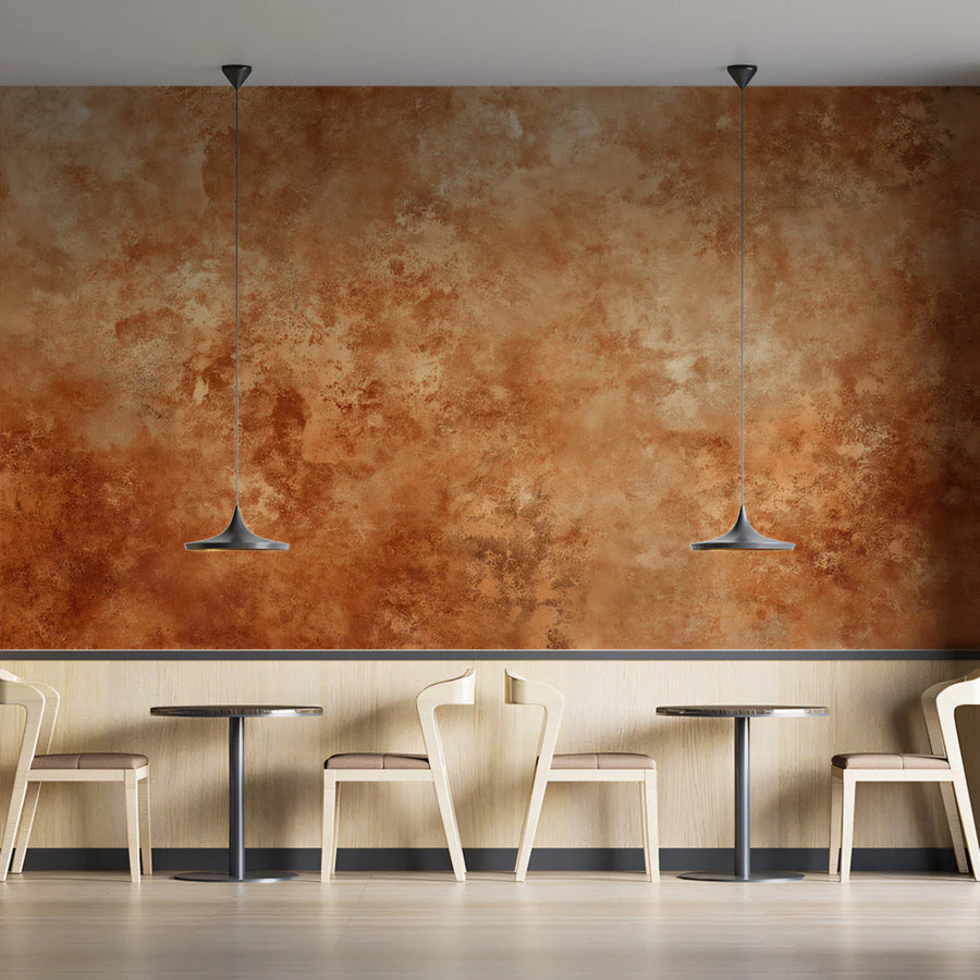 Tuscan Sunset Mural Wallpaper — Rustic Earthy Abstract Fresco Mural Wallpaper