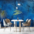 Deep Azure Stone Mural Wallpaper — Rugged Geological Texture Mural Wallpaper - pure wallpaper artwork