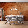 Rustic Cracked Copper Mural Wallpaper — Earthy Abstract Design Mural Wallpaper - pure wallpaper artwork