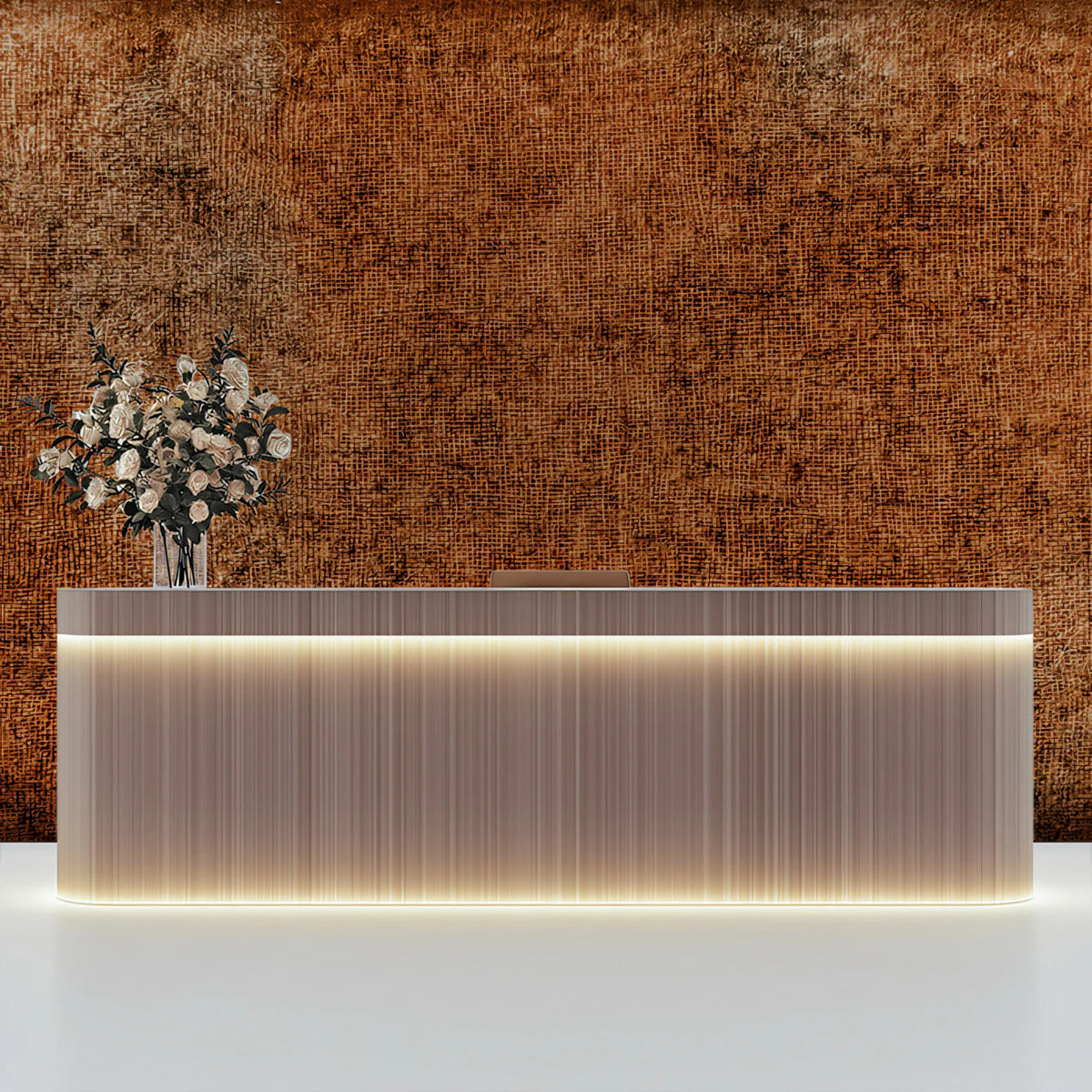 Distressed Burnt Orange Canvas Mural Wallpaper — Vintage Texture Mural Wallpaper - pure wallpaper artwork