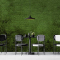 Distressed Lime Green Textile Mural Wallpaper — Industrial Edge Mural Wallpaper - pure wallpaper artwork