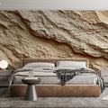 Natural Sandstone Layer Mural Wallpaper — Textured Geological Design Mural Wallpaper - pure wallpaper artwork