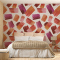 Abstract Brushstroke Mural Wallpaper — Vibrant Watercolor Pattern Mural Wallpaper - pure wallpaper artwork