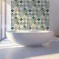 Brushstroke Diamond Mural Wallpaper — Soft Muted Geometric Mural Wallpaper - pure wallpaper artwork