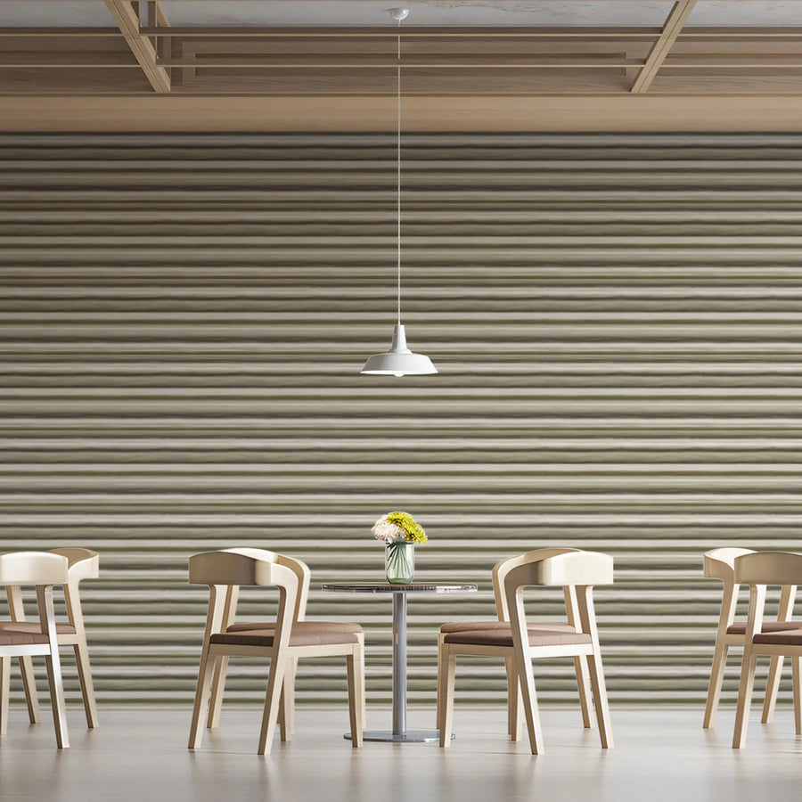 Horizontal Linear Stripe Mural Wallpaper — Minimalist Texture Mural Wallpaper