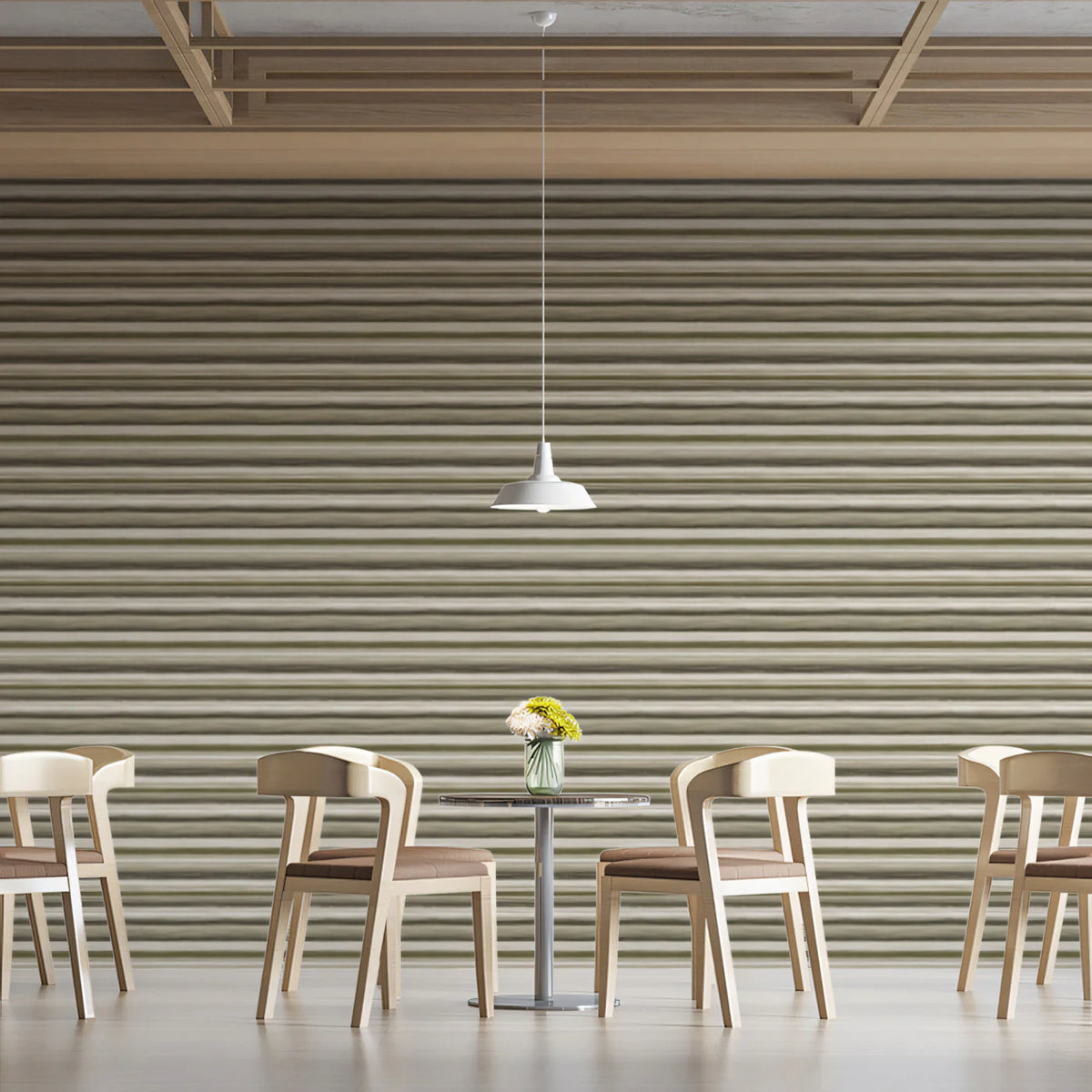 Horizontal Linear Stripe Mural Wallpaper — Minimalist Texture Mural Wallpaper - pure wallpaper artwork