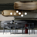 Metallic Brushstroke Mural Wallpaper — Gold and Charcoal Abstract Mural Wallpaper - pure wallpaper artwork