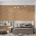 Abstract Geometric Earthy Mural Wallpaper — Modern Tribal Print Mural Wallpaper - pure wallpaper artwork
