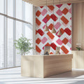 Abstract Brushstroke Mural Wallpaper — Red and Pink Geometric Mural Wallpaper - pure wallpaper artwork