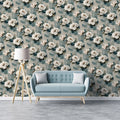 Vintage Rose Garden Mural Wallpaper — Painterly Floral Pattern Mural Wallpaper - pure wallpaper artwork