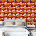 Abstract Diamond Mural Wallpaper — Painterly Harlequin Print Mural Wallpaper - pure wallpaper artwork